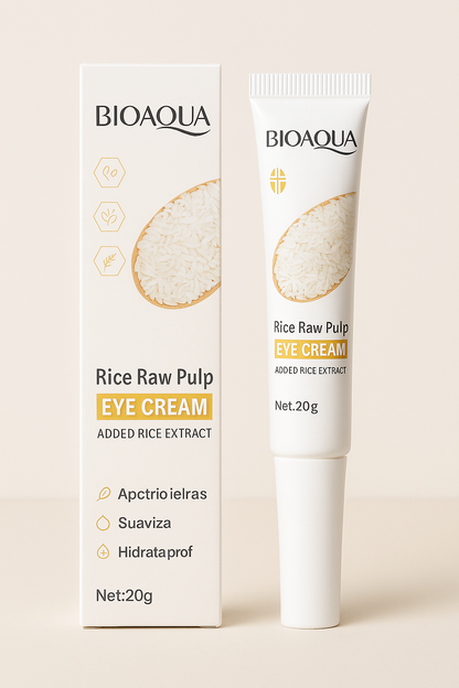 Crema Contorno de Ojos Bioaqua | Extracto de Arroz para una Mirada Radiante
