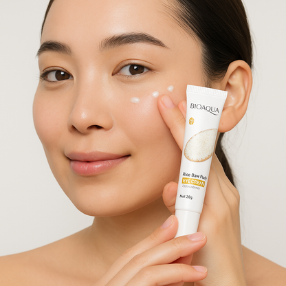 Crema Contorno de Ojos Bioaqua | Extracto de Arroz para una Mirada Radiante