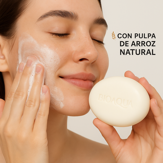 Jabón Facial de Pulpa de Arroz – VitaGlow